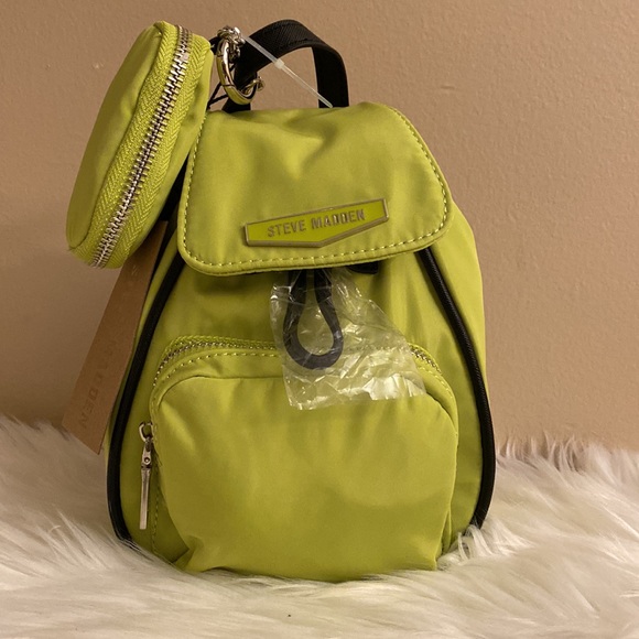 NWT Steve Madden Small Neon Green Mini Backpack - Picture 2 of 15